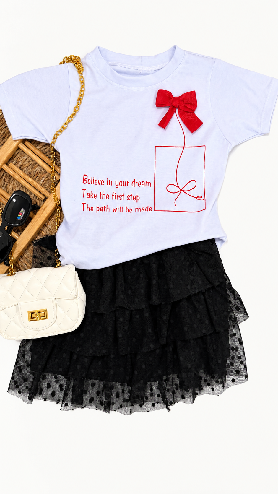 Saia em tule infantil