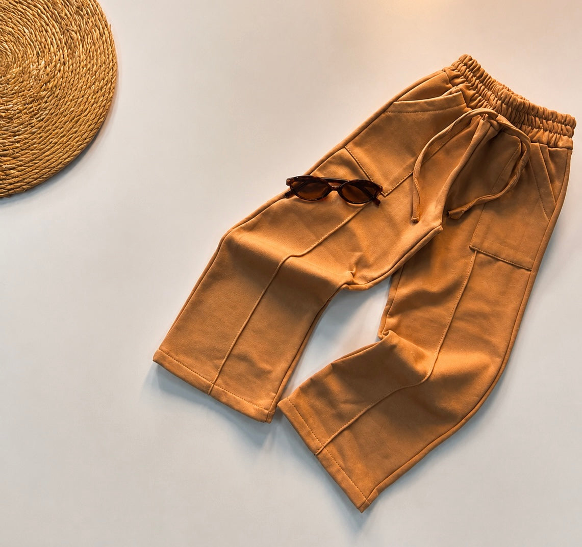 Calça Infantil Moletom Wide Leg Flanelada em Algodão