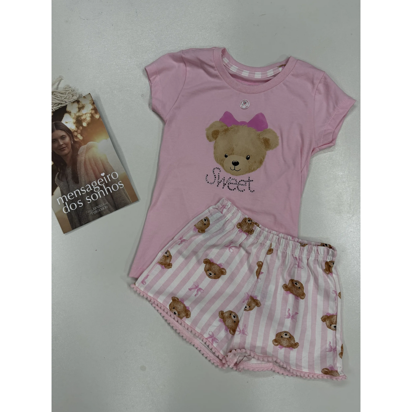 Pijama Infantil Feminino Urso Algodão | Dinda Kids
