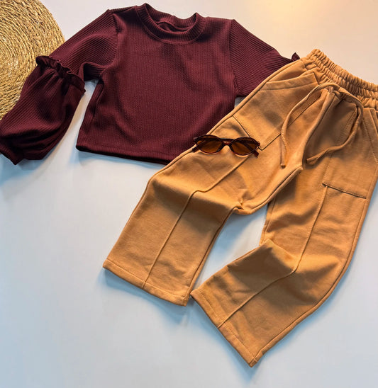 Blusa Infantil em Crepe com Manga Bufante