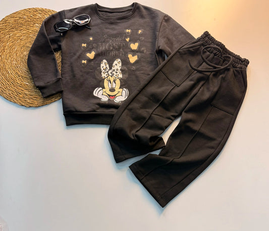 Moletom Infantil Minnie em Algodão Flanelado