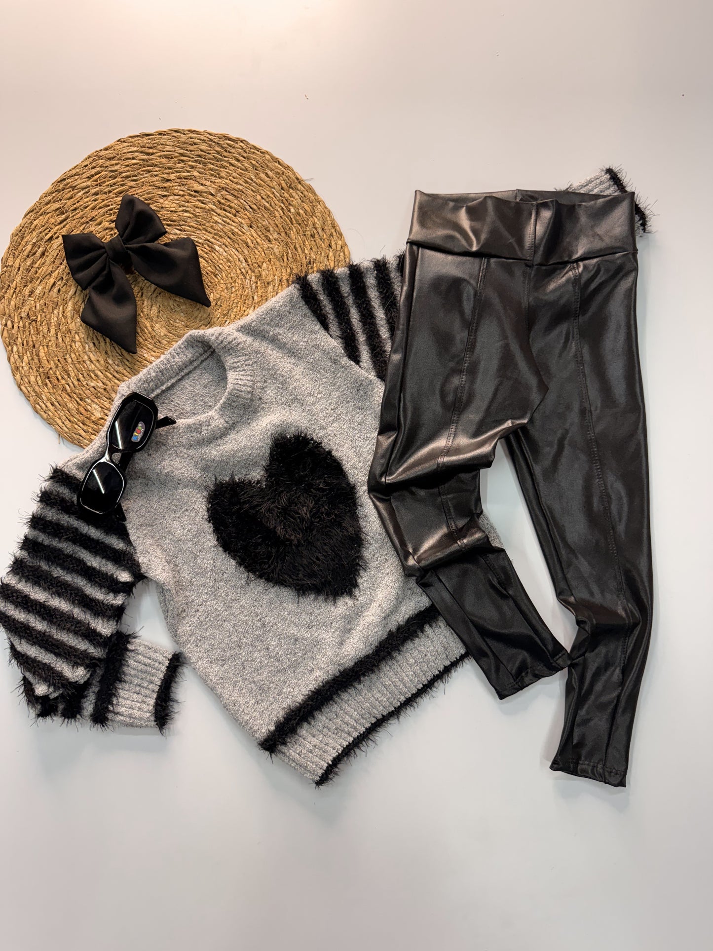 Legging Infantil Cirrê Brilhosa com Elastano