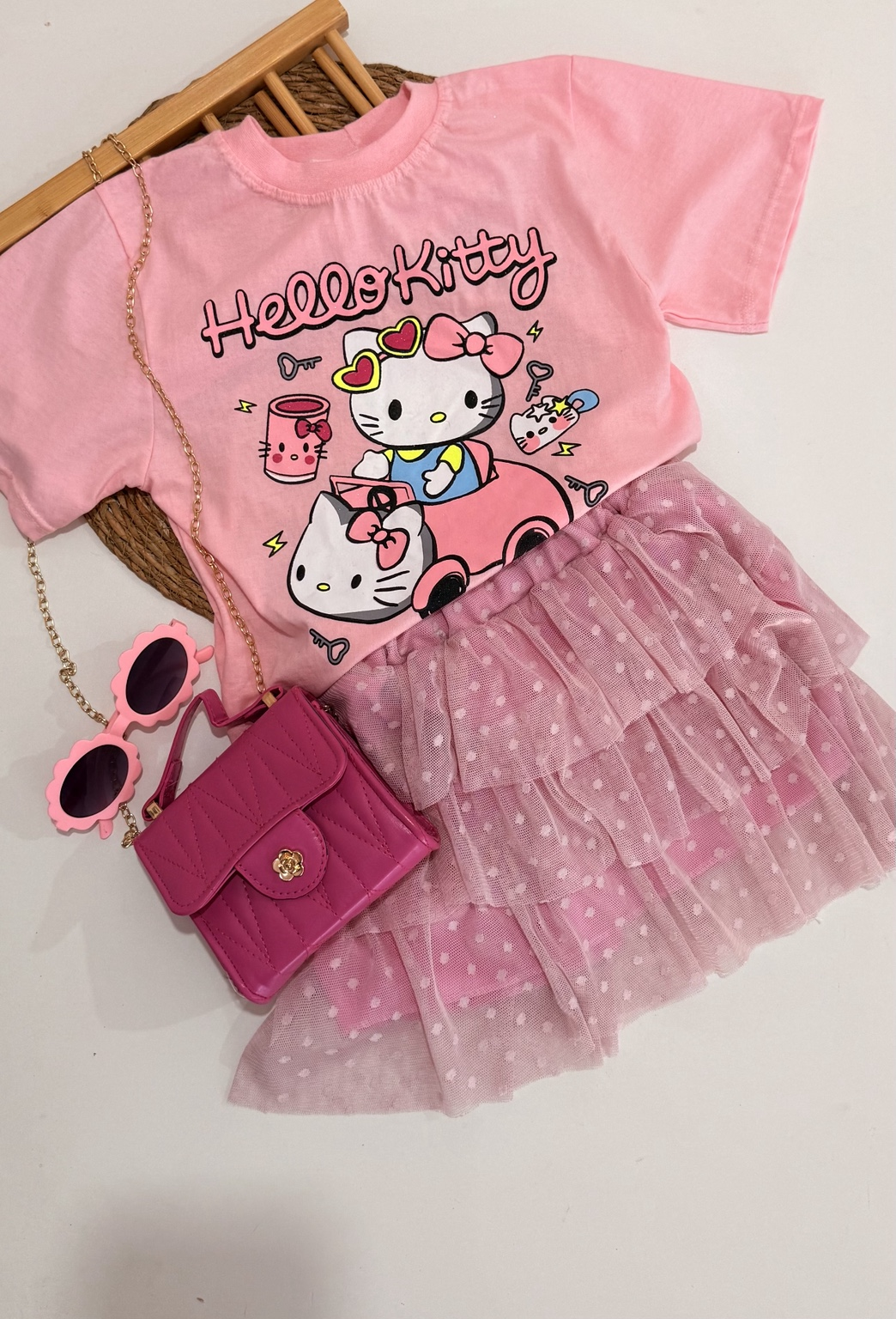 Saia em tule infantil