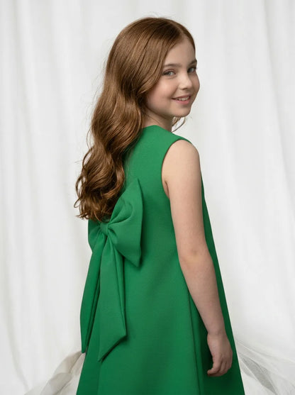Vestido Infantil Festa Alfaiataria com Laço | Dinda Kids