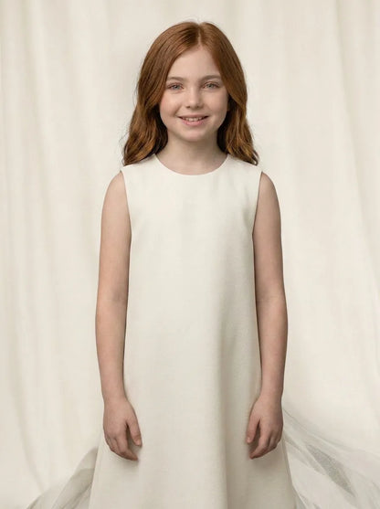 Vestido Infantil Festa Alfaiataria com Laço | Dinda Kids