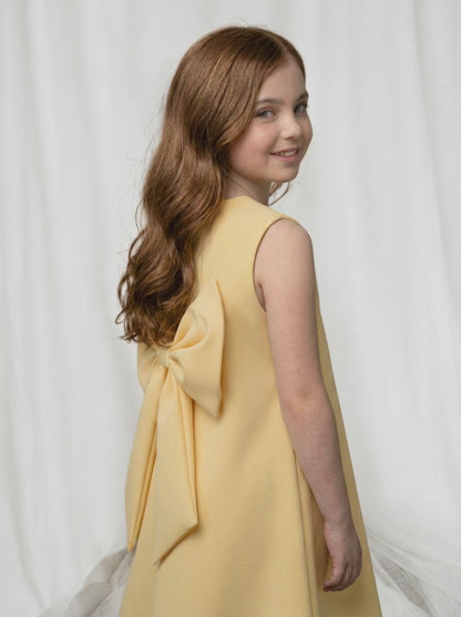 Vestido Infantil Festa Alfaiataria com Laço | Dinda Kids