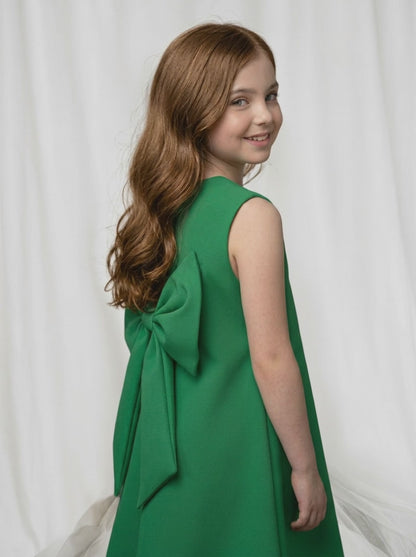Vestido Infantil Festa Alfaiataria com Laço | Dinda Kids