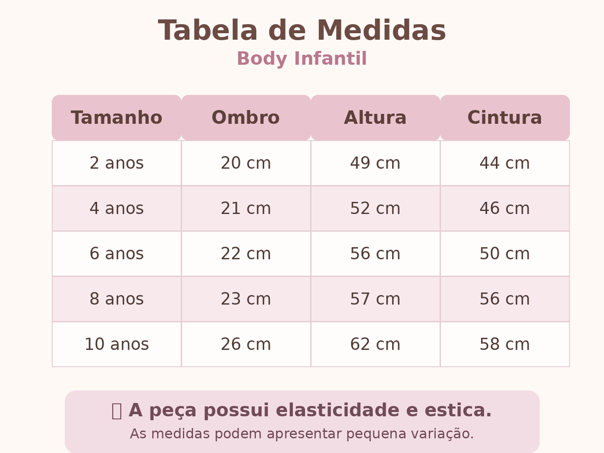 Body manga curta em poliamida infantil